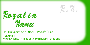 rozalia nanu business card